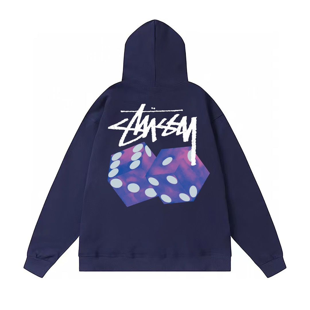 STUSSY SS23 新作サイコロプリントフーディ 男女兼用  5色