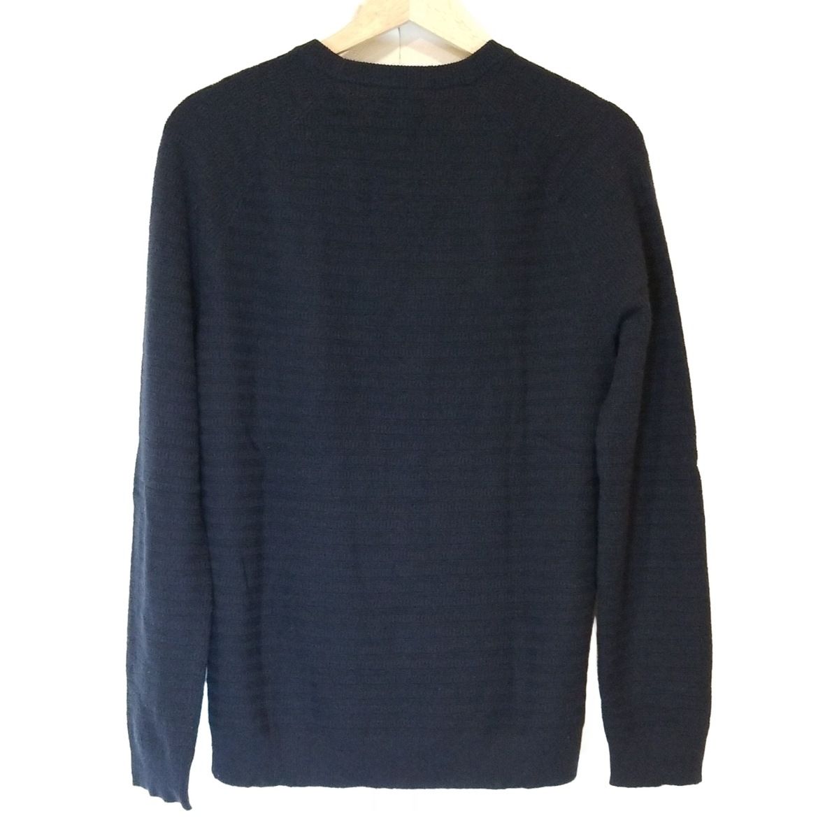 theory セオリー 長袖セーター サイズS メンズ - ダークネイビー クルーネック|カシミヤ|ボーダー