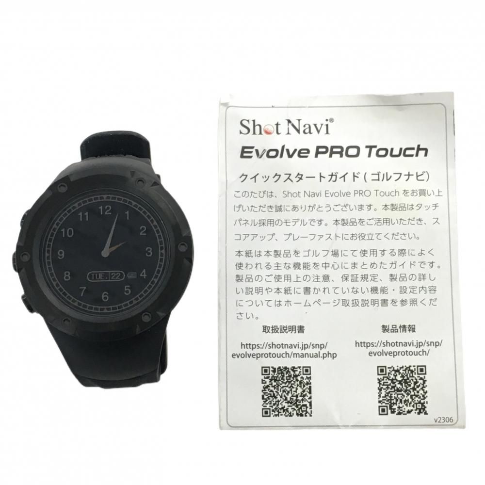 美品】ショットナビ GPSゴルフウォッチ 黒 EvolvePRO Touch 通電
