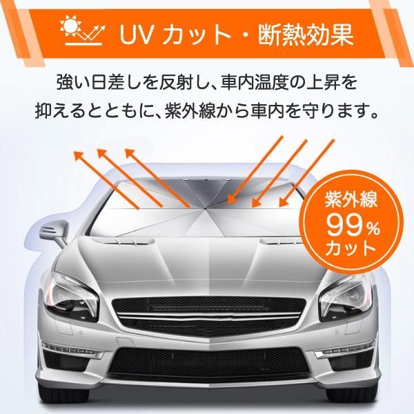 新品！79CM*145CM フォルクスワーゲン VW ロゴ 車用 サンシェード 車 傘型 折りたたみ式 フロントガラス 日よけ パラソル 遮光 遮熱  全車種対応 GOLF GTI　シロッコ　ポロ　ビートル　ルポ パサート