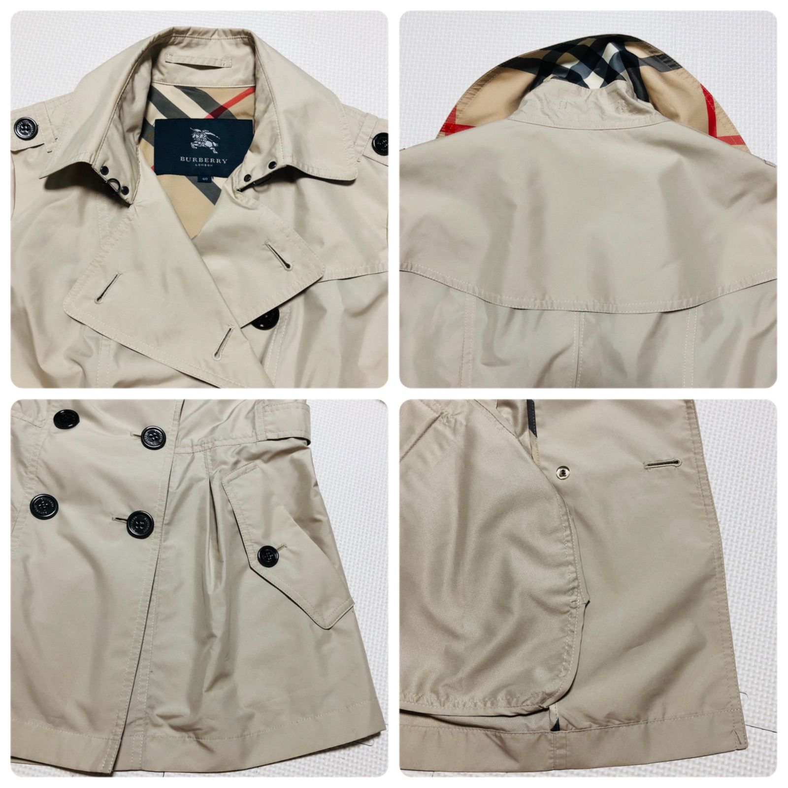 □美品□BURBERRY LONDON バーバリーロンドン ショートダブル