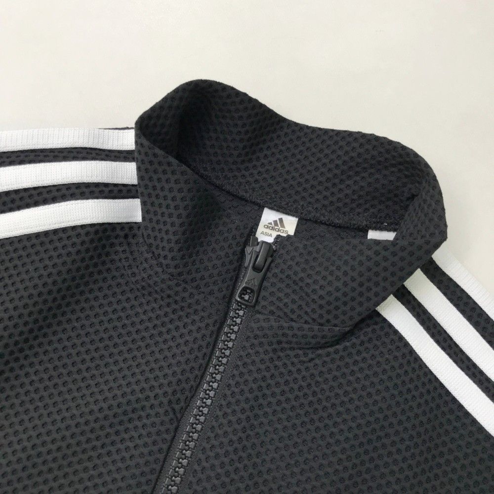 サイズ：S ADIDAS GOLF アディダスゴルフ GM3752 ジップジャケット スリーストライプ  ブラック系 [240101396534] ゴルフウェア レディース ストスト ADIDAS GOLF アディダスゴルフ GM3752 ジップジャケット スリー