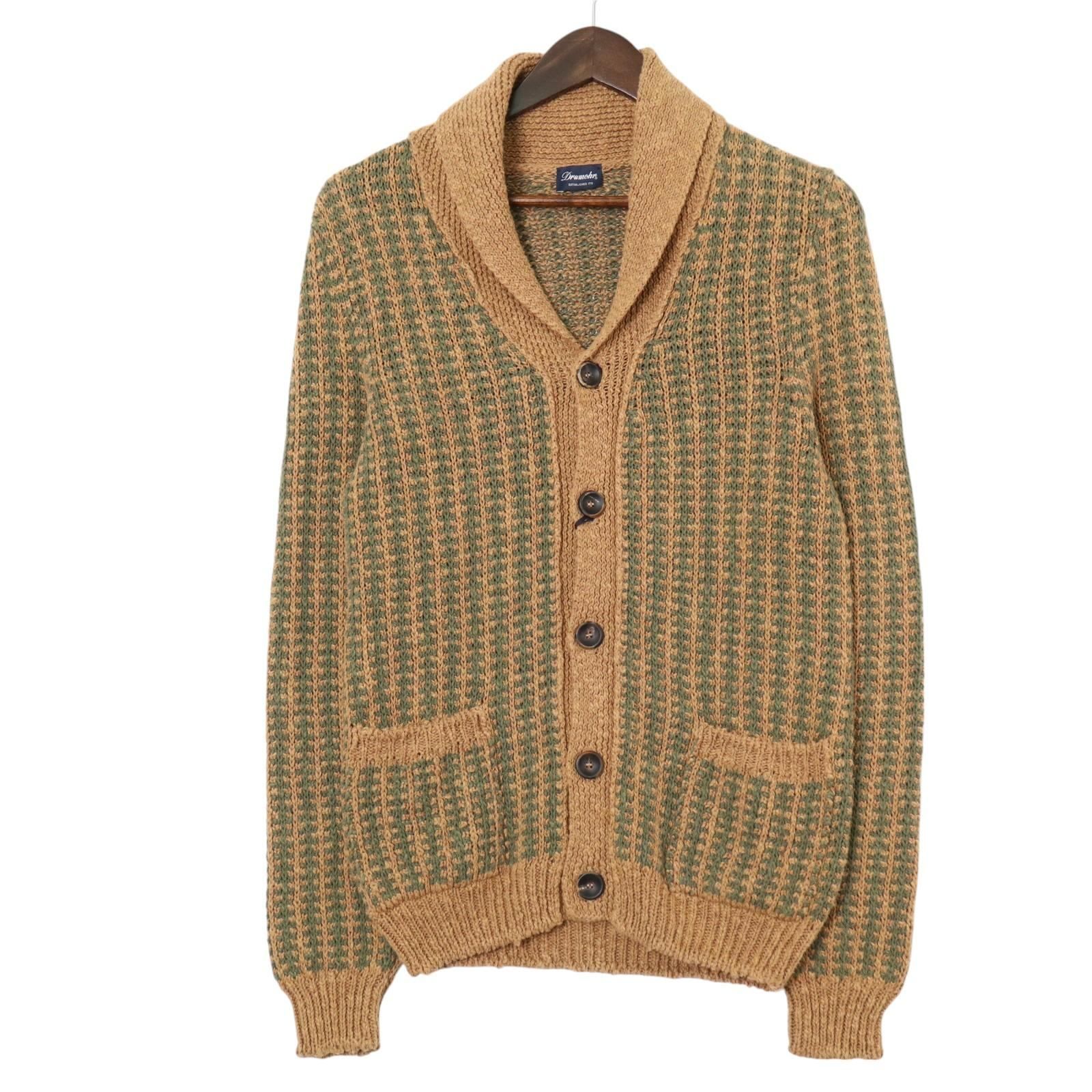 Drumohr ショールカラーカーディガン DRUMOHR ドルモア メンズ ローゲージ ニット ショールカラー 長そで