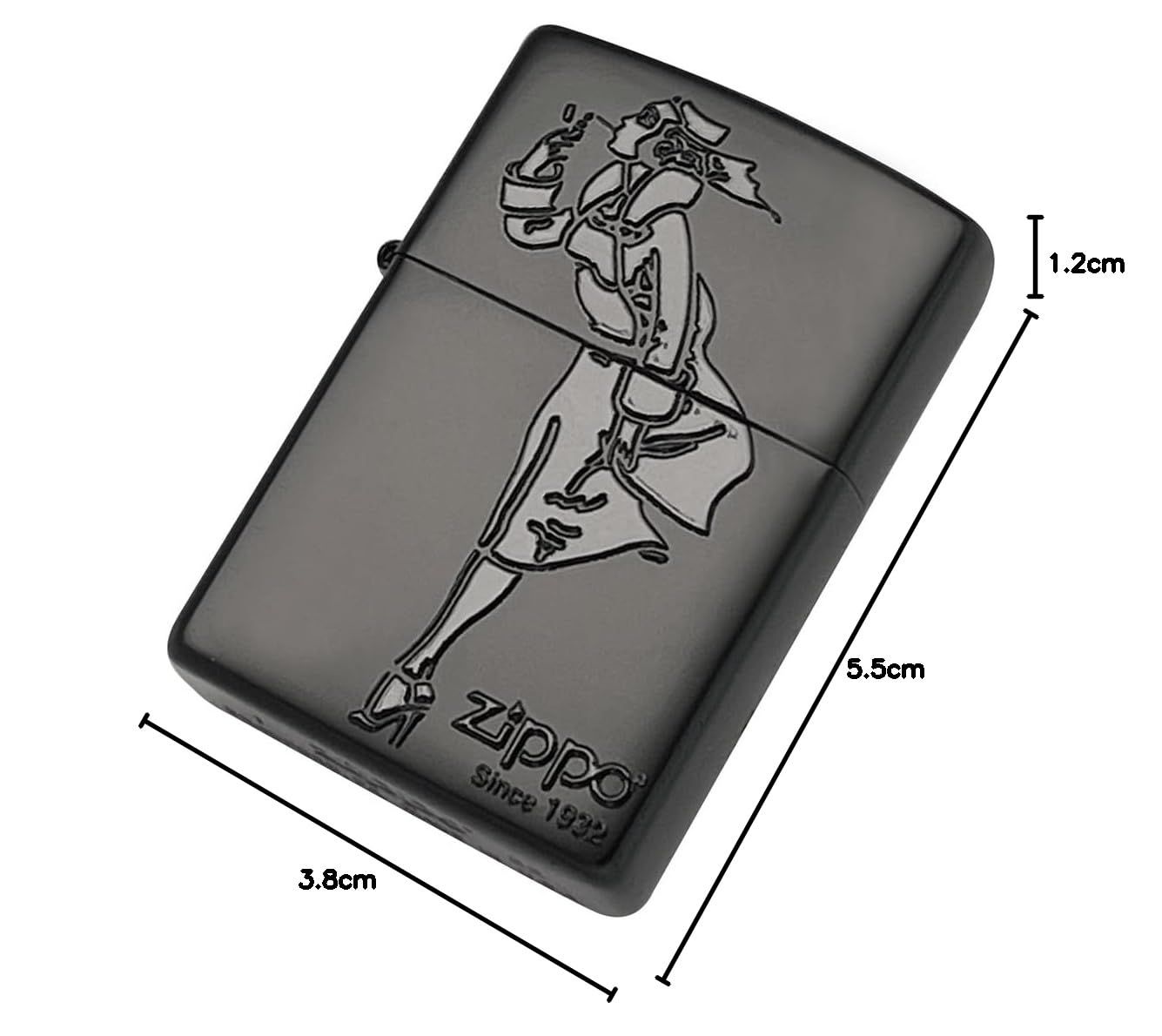 ZIPPO マットブラック ロゴ クラシック シンプル WINDY