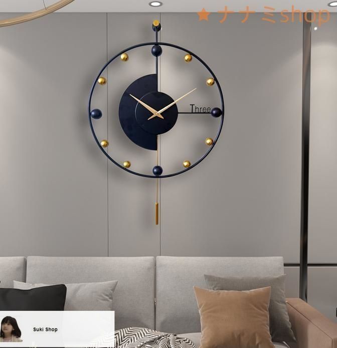 Chtom 壁時計パーソナリティアイアン壁時計リビングルームクロック