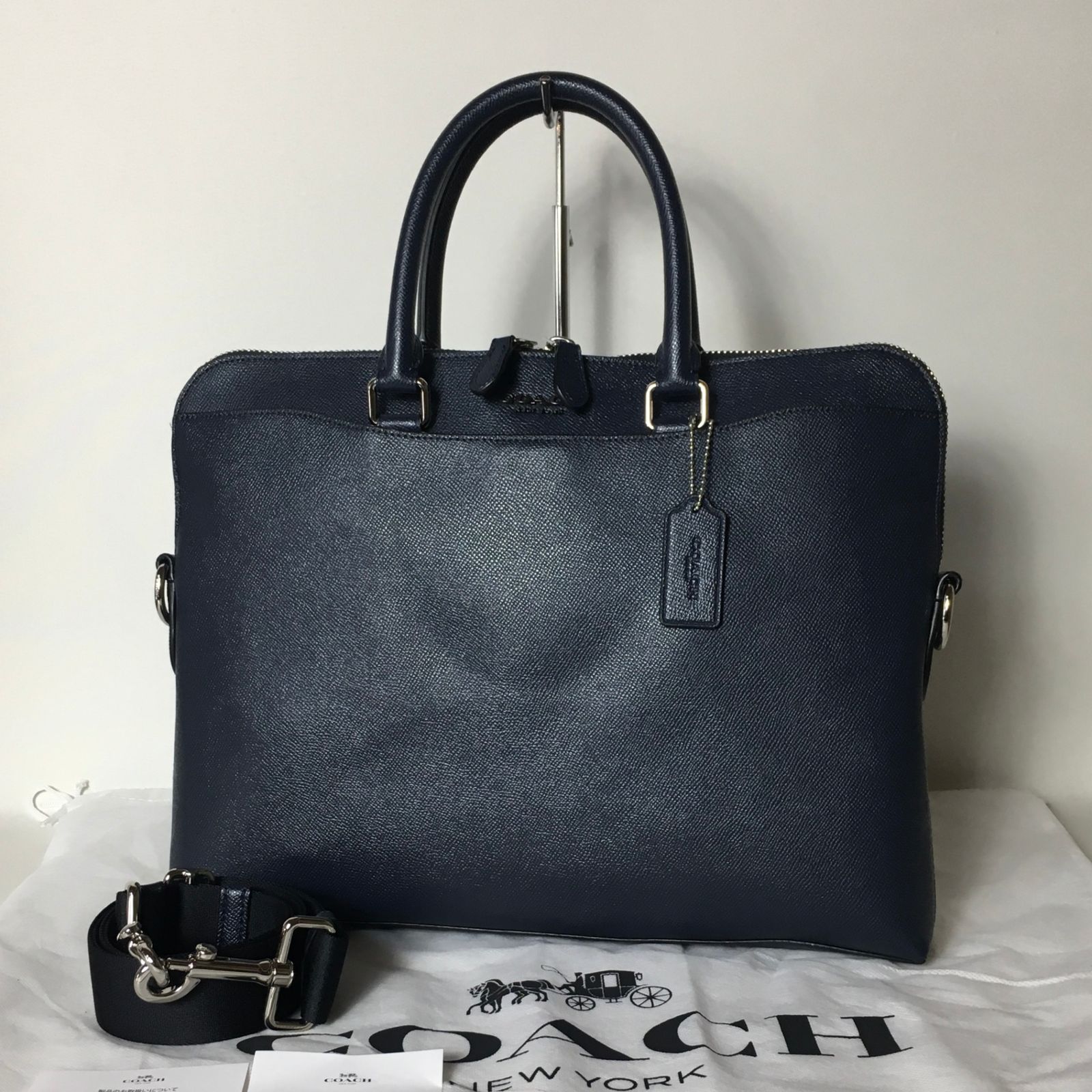2505-12｜美品｜コーチ ビジネスバッグ レザー ネイビー 2505-12｜美品｜コーチ ビジネスバッグ レザー ネイビー ネイビー（紺