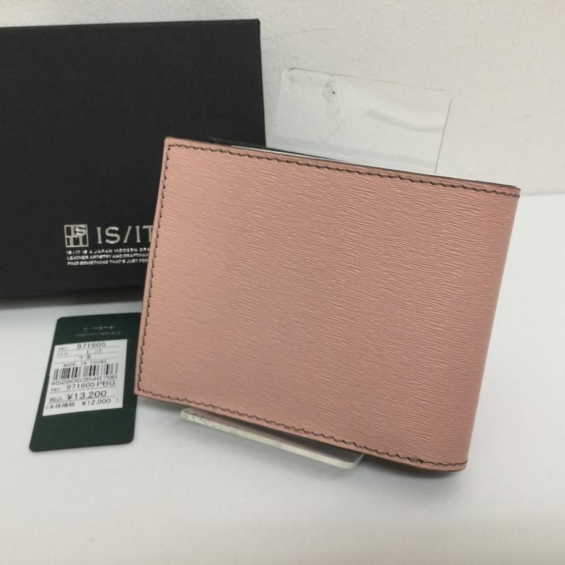 USED 古着 財布 二つ折り IS/IT イズ イット 971605 ペッパー 2ッ折財布 レザー ウォレット タグ・箱付