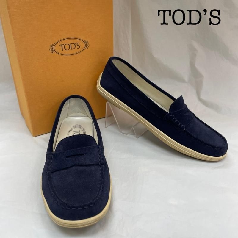 TOD S トッズ ローファー TOD S コインローファー ネイビー スウェード レザー NVY イタリア製 36