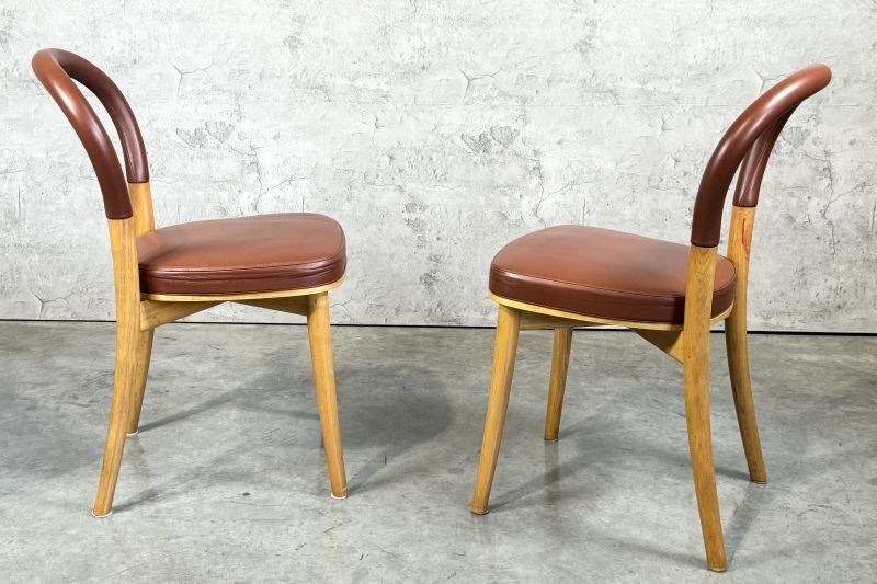 カッシーナ Cassina 501 ヨーテボリ GOTEBORG チェア 革コニャック 2脚