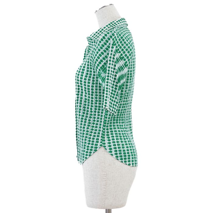 美品】PLEATS PLEASE プリーツプリーズ 半袖シャツ ドット柄