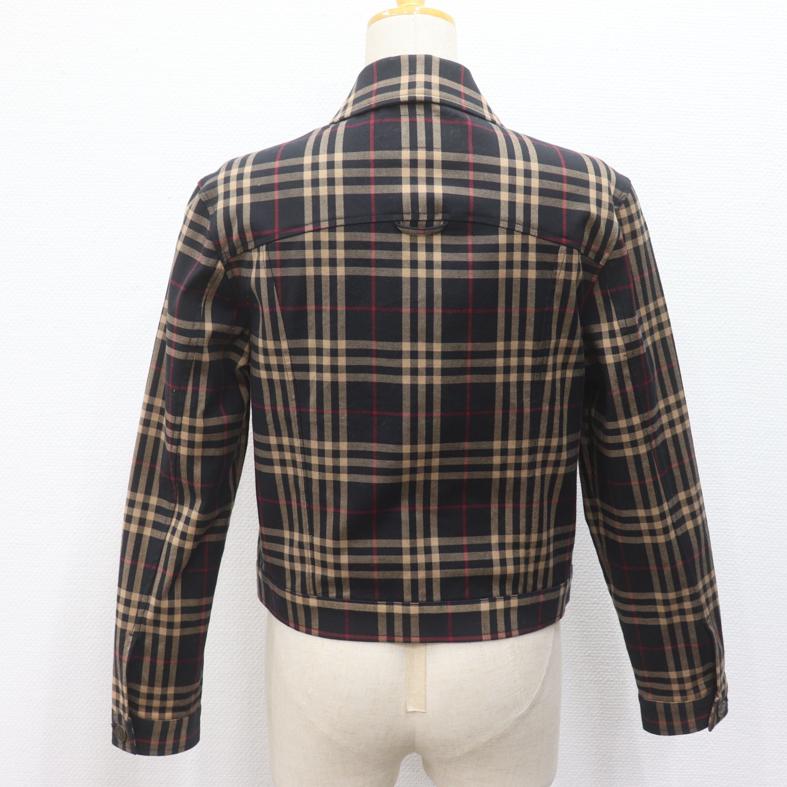 BURBERRY*バーバリーロンドン ショートコート チェック 大きいサイズ46 