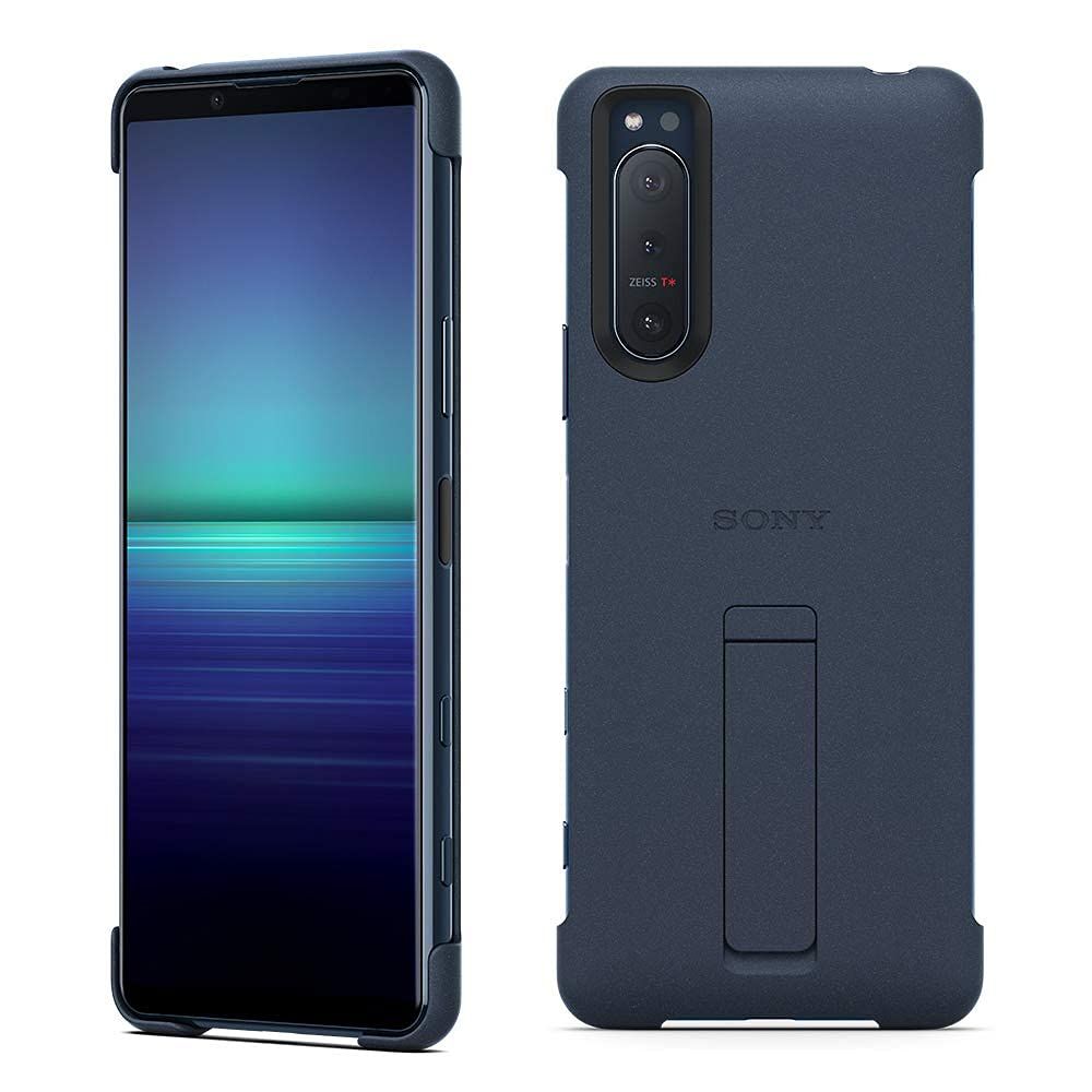 ソニー XPERIA 5 II（SO-52A/SOG02/Softbank）用 STYLE COVER WITH STAND（ブルー） XQZ-CBAD/LJPCX