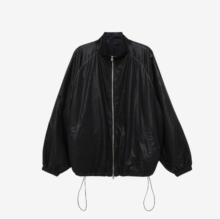 Matin Kim マーティンキム Logo Coating Jumper Black - メルカリ