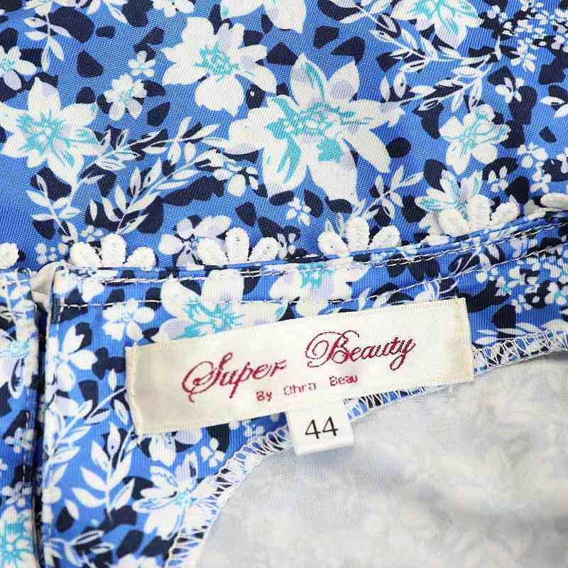 Super Beauty 花柄 ノースリーブワンピース 44 8da70fbbda2048ae33ef56f737cc01