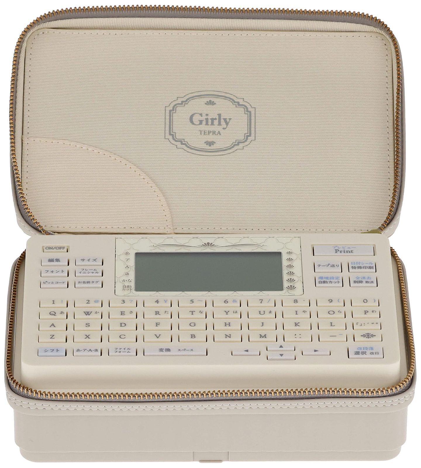 テプラ PROSR-GL2 クリーム ラベルライター ガーリーテプラ キングジム 対応ラベル幅 4-18mm幅 SKLAD-KIRPICHA_RU