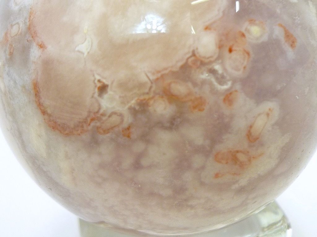 ピンクアメジスト スフィア 桜瑪瑙 フラワーアゲート 瑪瑙 メノウ めのう 丸玉 水晶 透明結晶 願望実現 子宝 肉体癒し神秘 霊性 叡智 _H3 WWW_IBETON_RU