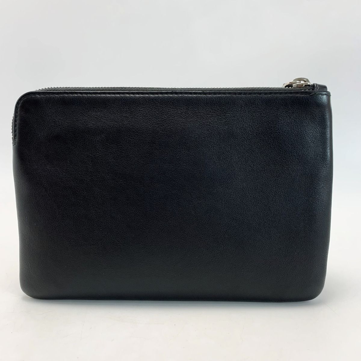 BALENCIAGA ブラック レザーポーチ BALENCIAGA バレンシアガ レザー ブラック ポーチ - メルカリ