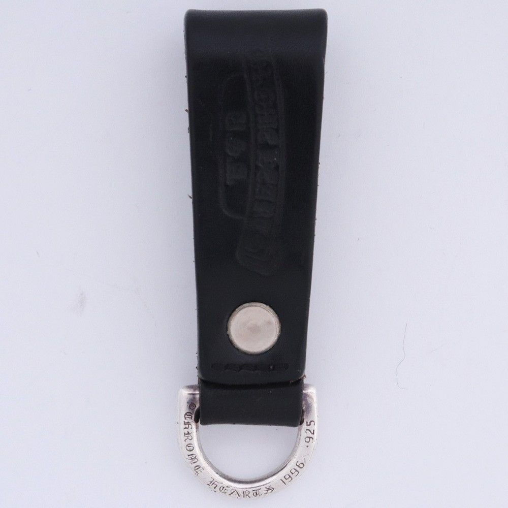 CHROME HEARTS Dキーリング クロスボタン ブラックレザー - メルカリ