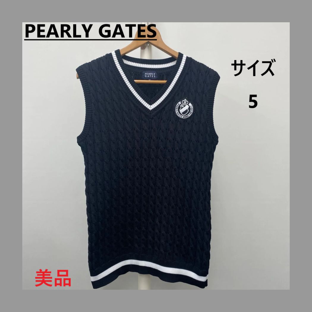 新品】PEARLY GATES ケーブルニットベスト サイズ5 【公式通販】