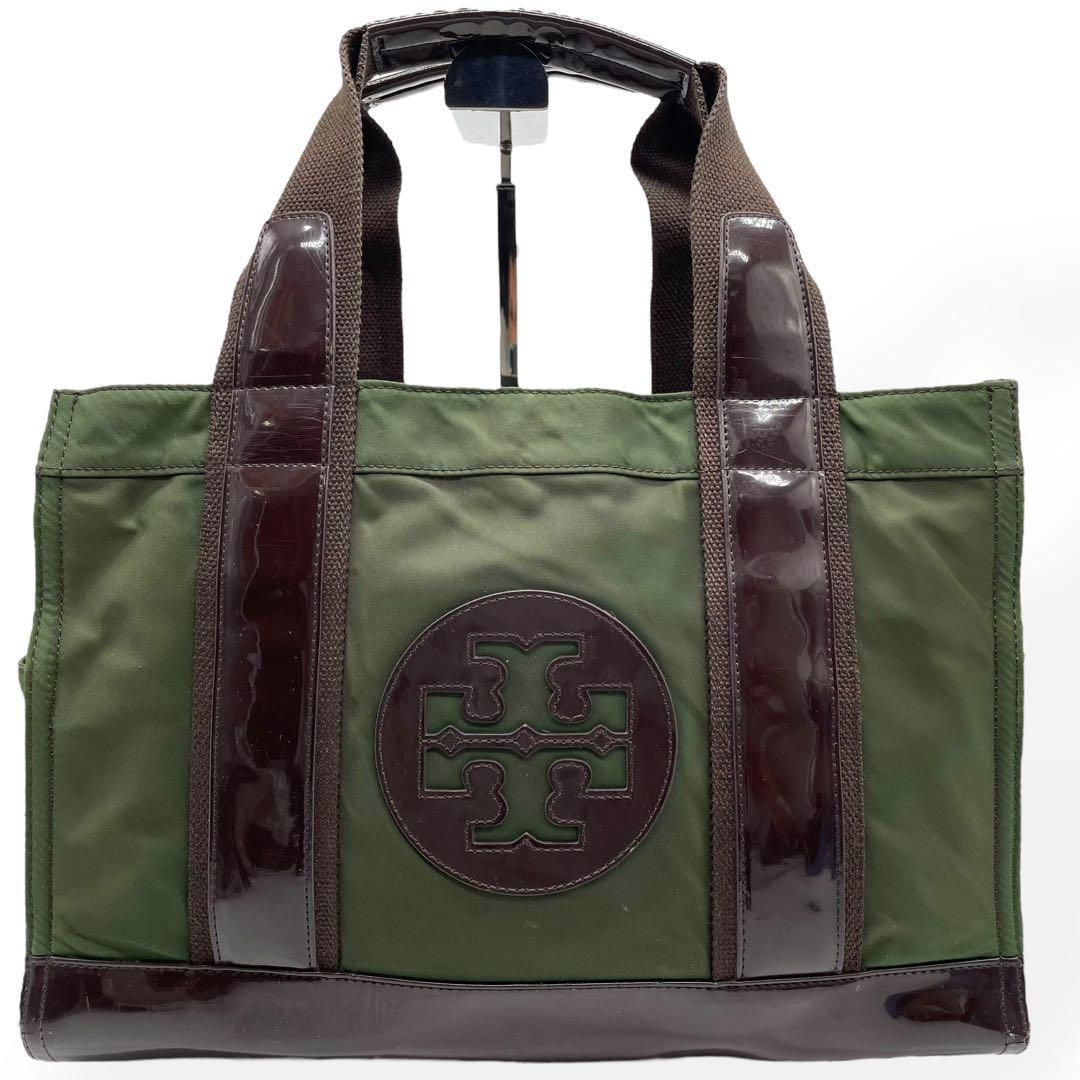 【A4】TORY BURCH トリーバーチ ELLA エラ トートバッグ カーキ 良品 TORY BURCH トリーバーチ トートバッグ エラ カーキ A4