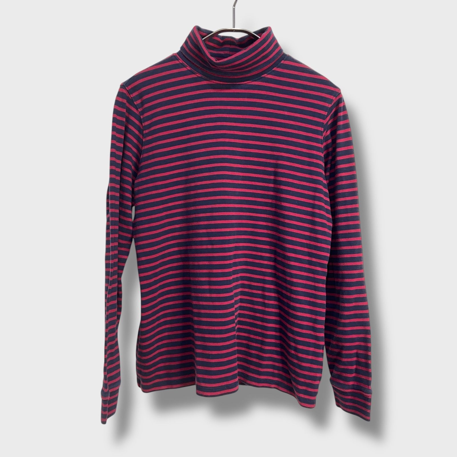 ☆LLBean☆エルエルビーン☆タートルネックボーダーカットソー☆長袖 