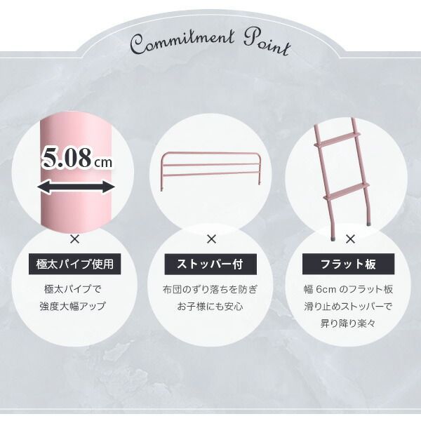 コンセント付き ロフトベッド