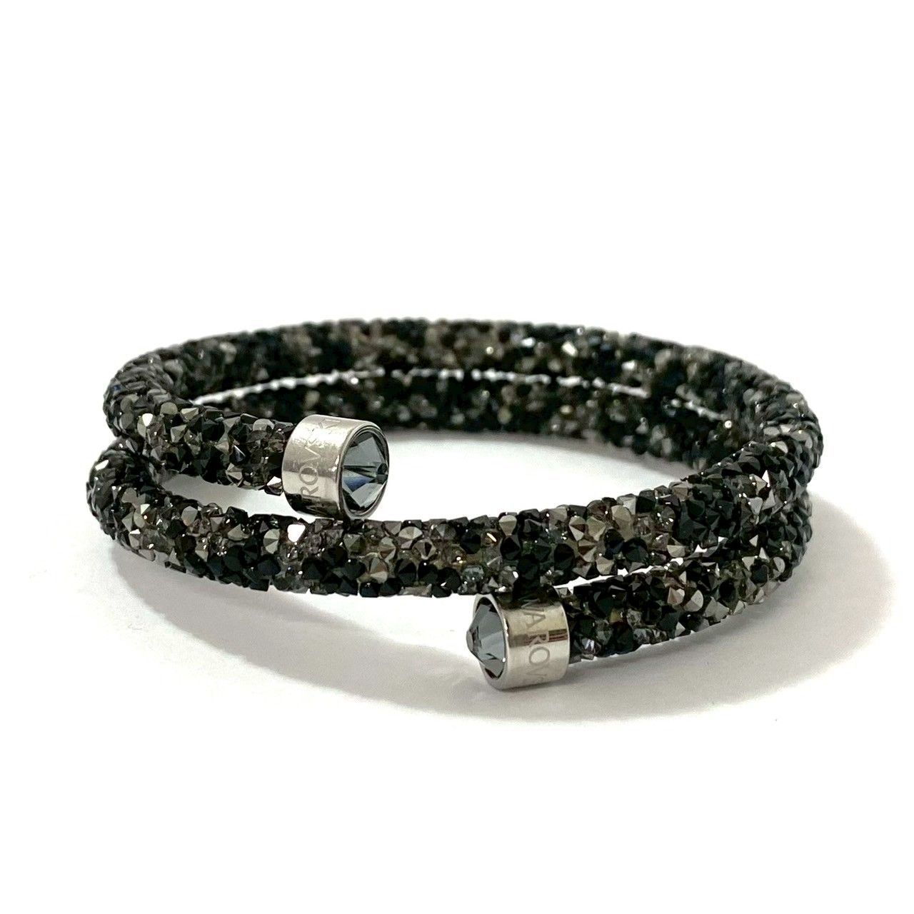 MU【SWAROVSKI】クリスタルダスト ダブル バングル ラインストーン