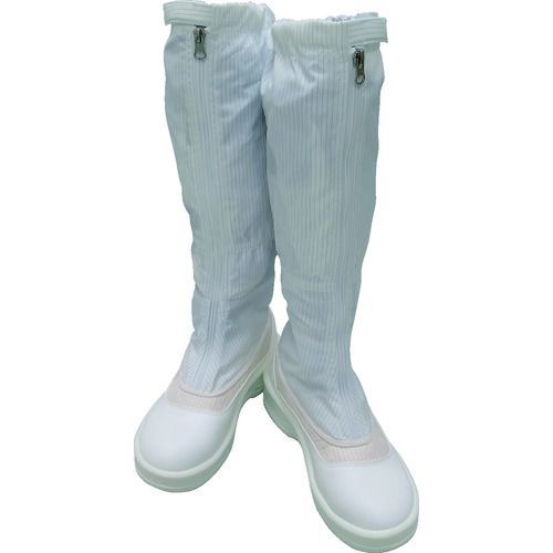 ゴールドウイン 静電安全靴ファスナー付ロングブーツ ホワイト 24 0cm