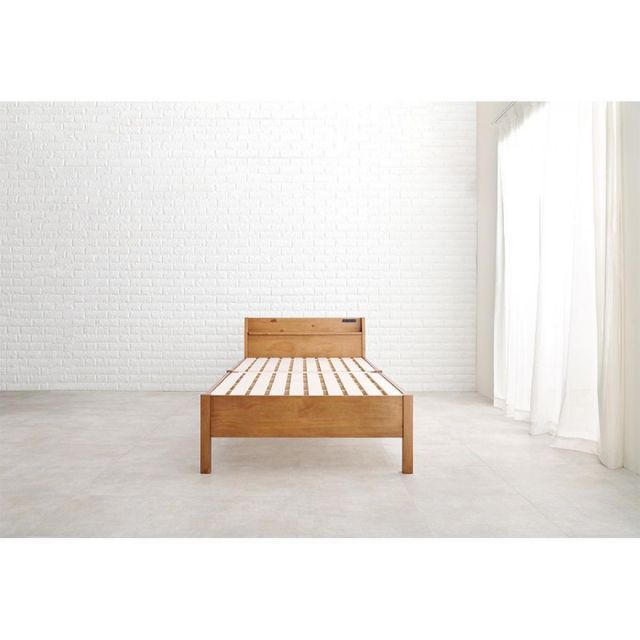 シングルベッド ライトブラウン