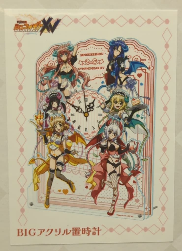 シーズナルプランツ 描き下ろしBIGアクリル置時計 小悪魔ウェイトレス