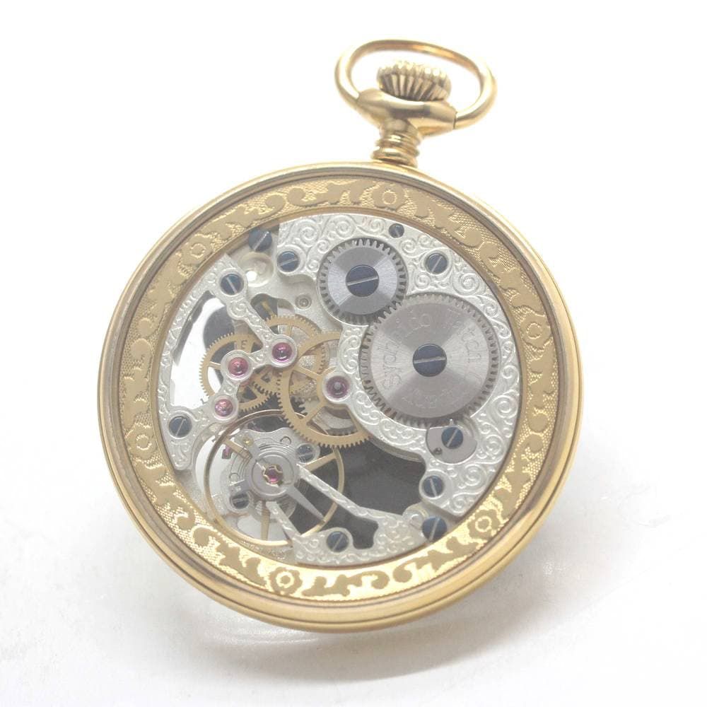 正美堂オリジナル懐中時計|リサイクルウォッチ|オープンフェイス|スイス製手巻き式ムーブメント|