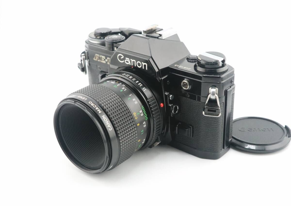 キヤノン CANON AE-1 ブラック NEWFD 50mm F3.5 MACRO W0944＃3402