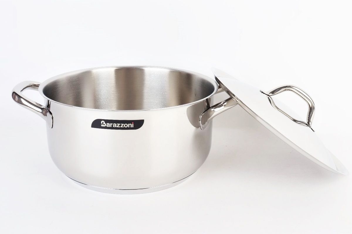 訳あり Barazzoni 両手鍋 蓋 6点セット 163906 CHEF LINE ステンレス  