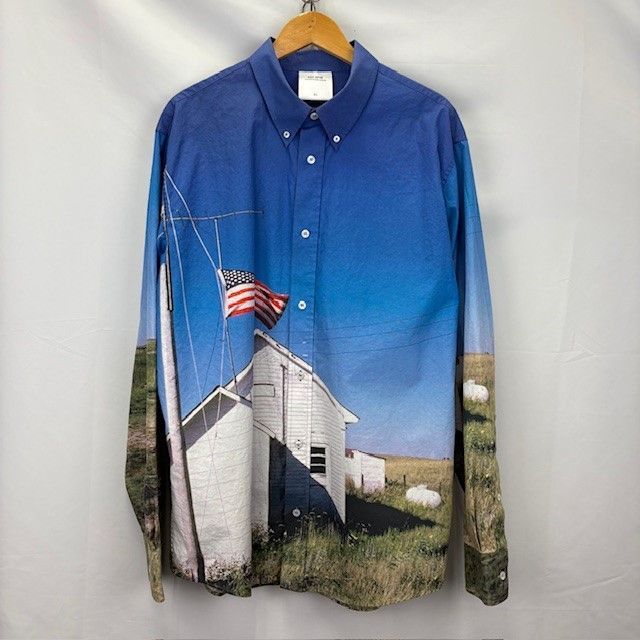Calvin Klein Jeans 205W39NYC ICONIC LANDSCAPE グラフィック　プリント ボタンダウンシャツ　サイズXL　06120507　01