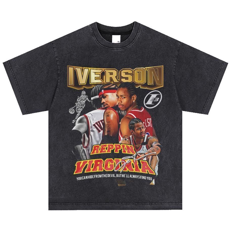90s ヴィンテージ アレン アイバーソン Tシャツ 黒 XL バスケ NBA 人気☆アレン・アイバーソン】NBA 黒 Tシャツ バスケ サイズXS 3