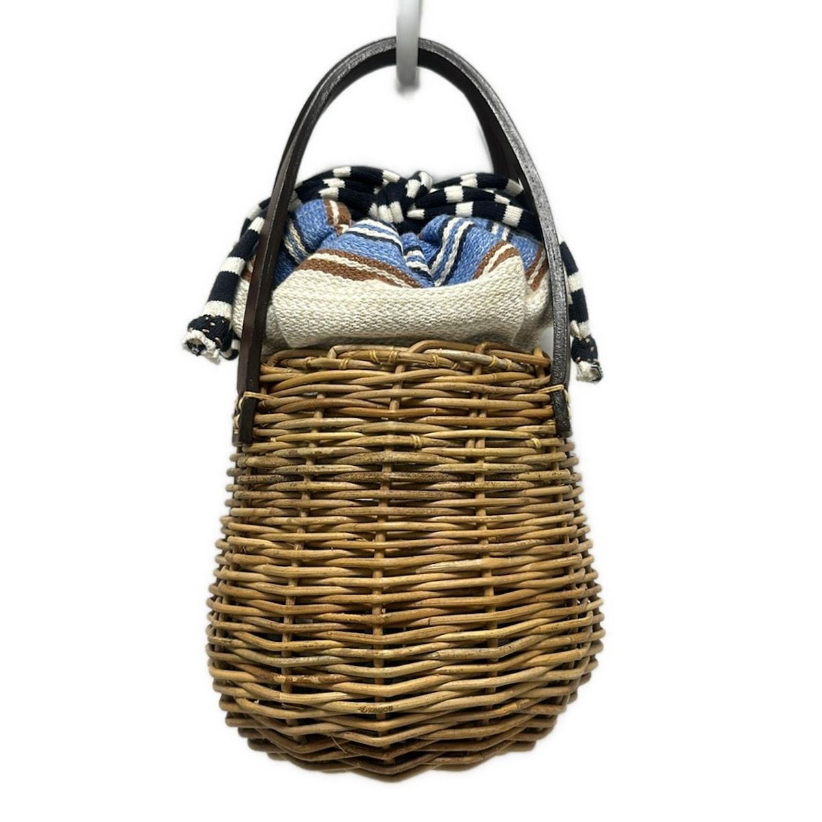 エバゴス EBAGOS かごバッグ ハンドバッグ レザー ベージュ 黒