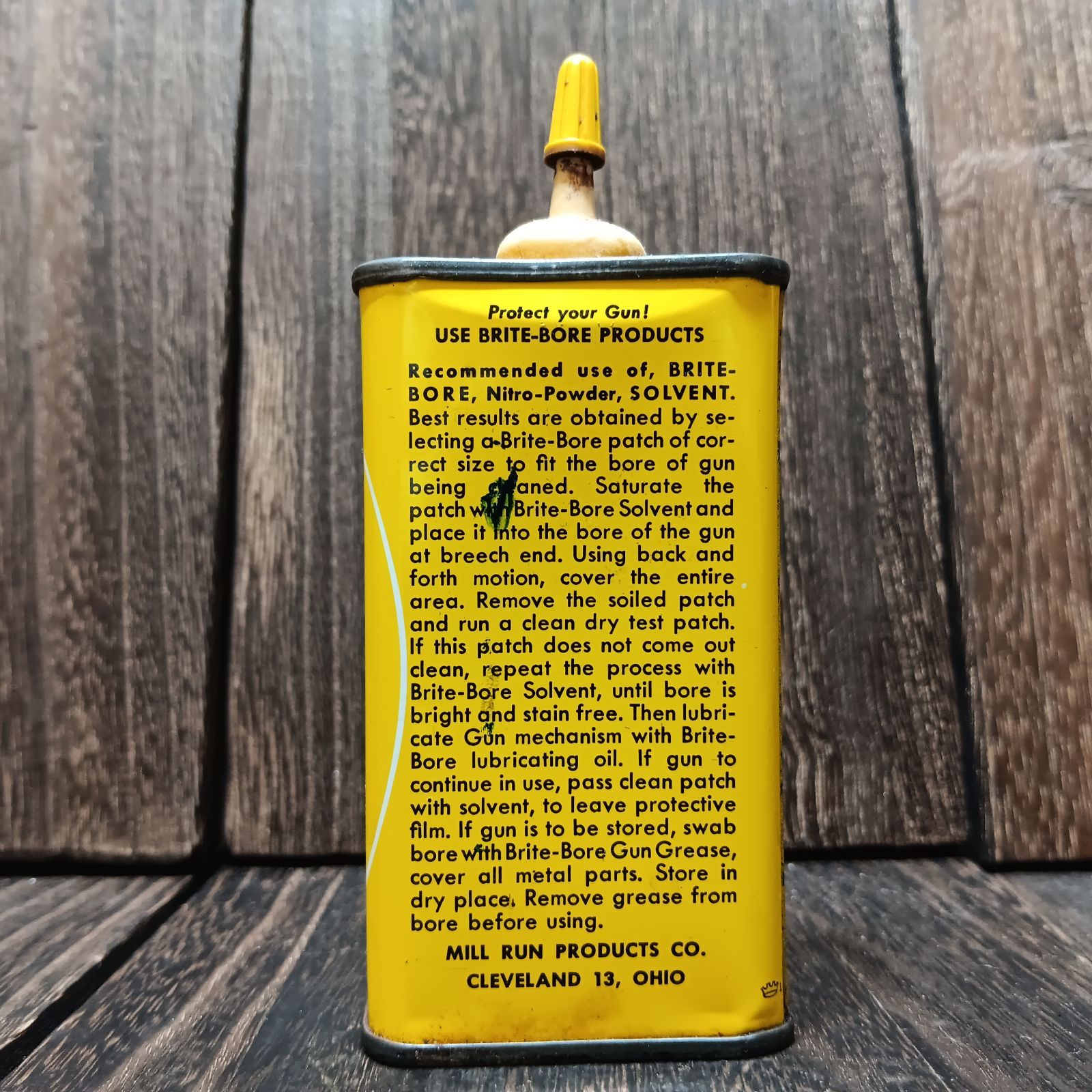 アメリカン雑貨 インテリア オイル缶  Brite-Bore Gun Cleaner Nitro Powder ヴィンテージ ガンクリーナー アメリカン雑貨 インテリア オイル缶 Brite-Bore Gun Cleaner