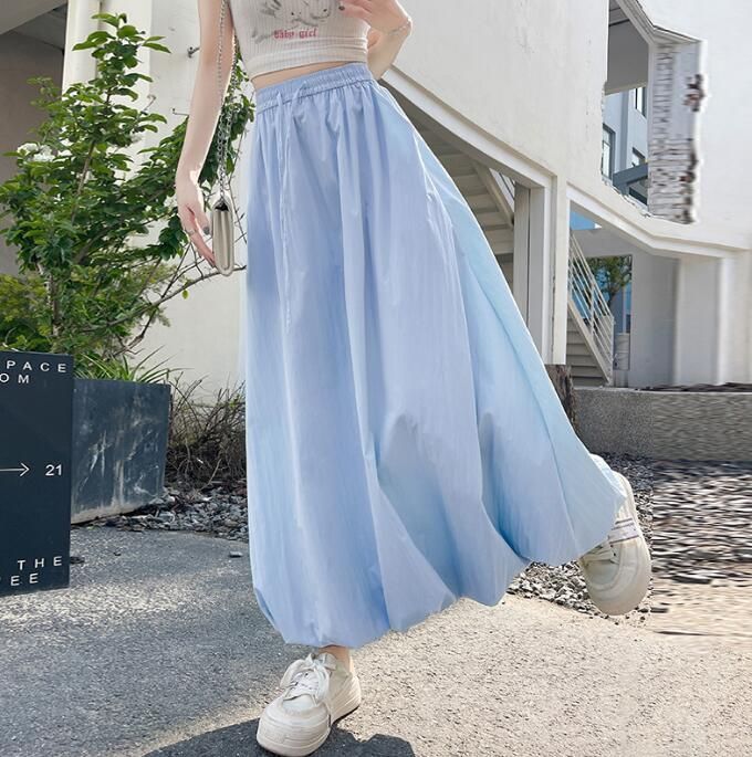 バルーンスカート シンプル 無地 ふんわり ウエストゴム ミディ 50%OFF】MidiUmi ミディウミ コットン バルーン スカート 1