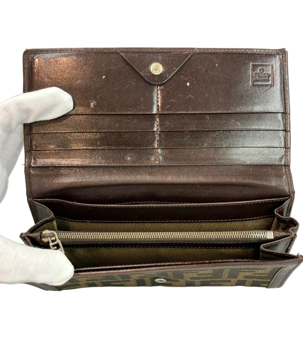 FENDI フェンディ 長財布 ズッカ キャンバス フェンディ FENDI ズッカ