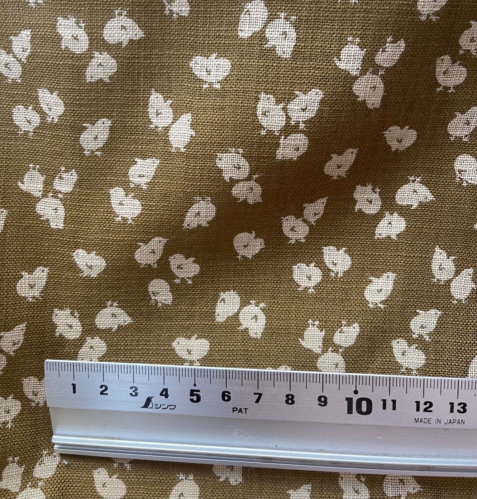 期間限定SALE　　綿100％　和柄　グリーン柄イチョウ　チュニック　◆和柄古布着物リメイク家紋濃藍染 数量5から 生地 『スケア リーフランド 葉っぱ柄 ダークグリーン