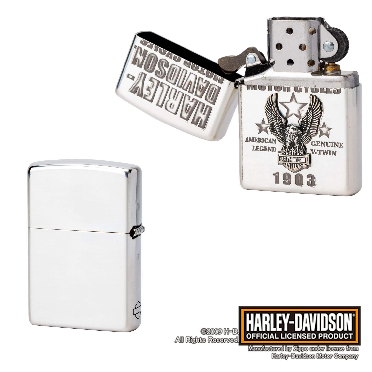 日本限定 正規品 ZIPPO HARLEY-DAVIDSON HDP-57 シルバーイブシ