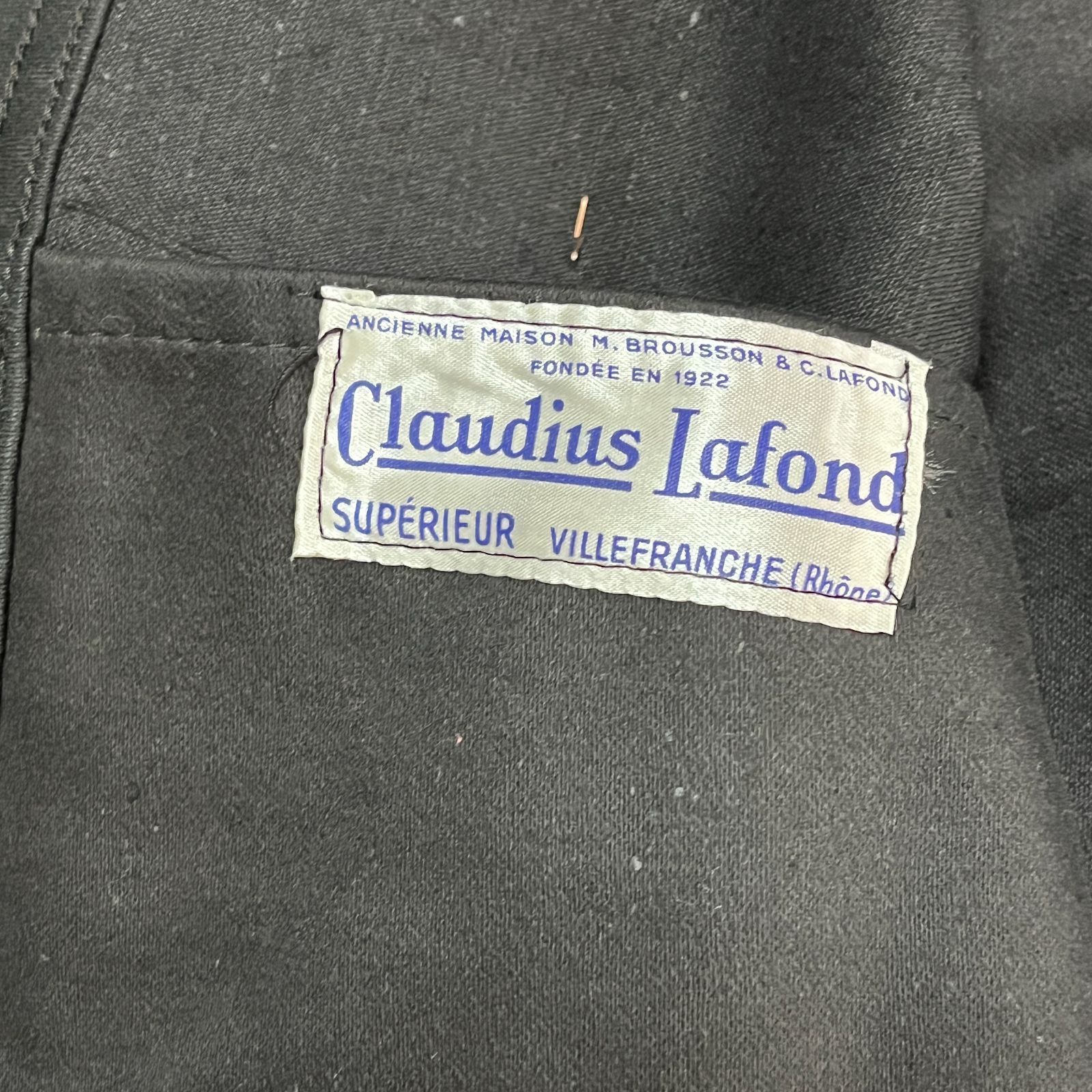 Claudius Lafond】50s〜60s Black Moleskin Coverall EURO 
