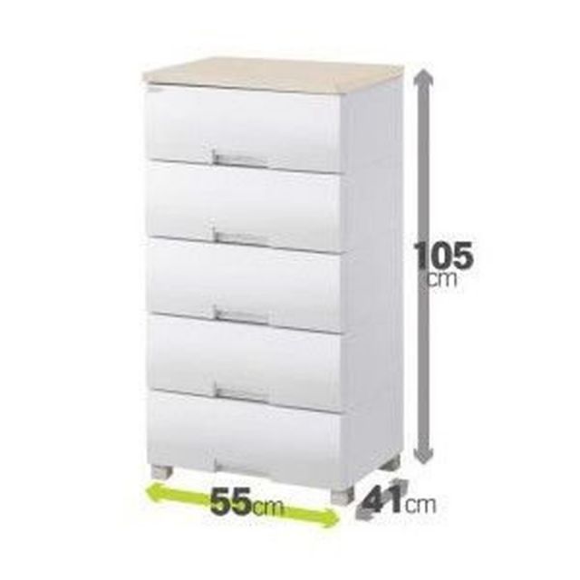 天馬フィッツプラス F5505メープル 衣装ケース 収納ケース チェスト 幅55×奥行41×高さ105cm