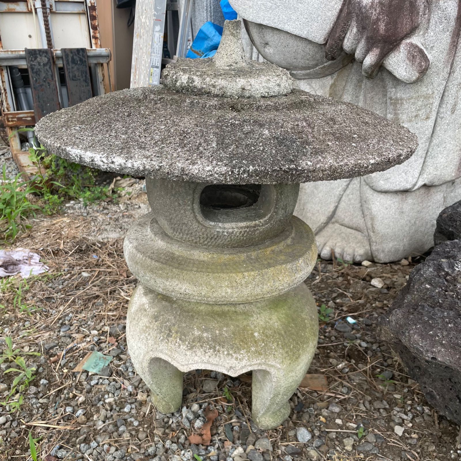 灯篭 雪見 石 灯籠 庭石 日本庭園 茶庭 坪庭 石像 石 彫 造 ガーデン - メルカリ