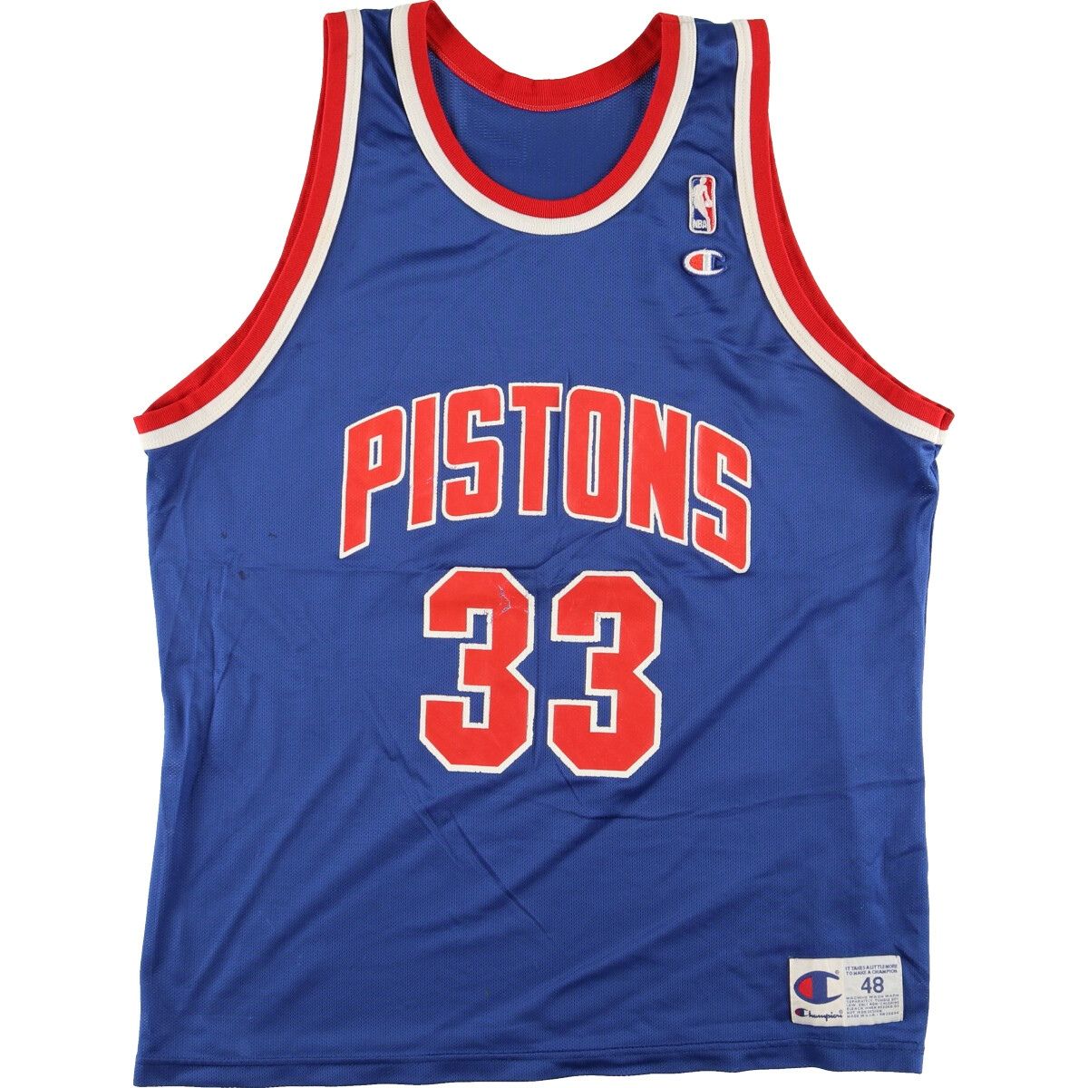 90年代 チャンピオン Champion NBA DETROIT PISTONS デトロイトピストンズ Vネック ウォームアッププルオーバー メンズXXL ヴィンテージ /eaa371850