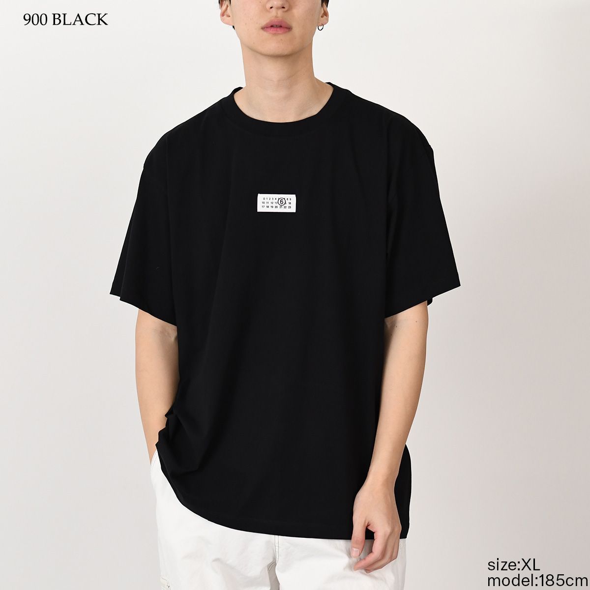 正規店買付【MM6】ロゴ ブラック ナイロン Tシャツ MM6 MAISON MARGIELA エムエムシックス メゾン マルジェラ