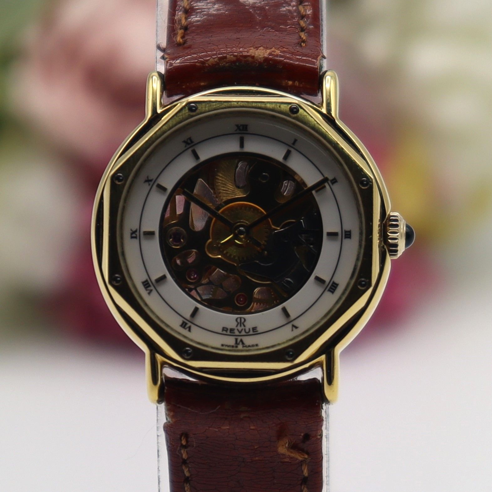 レビュートーメン 手巻き 17石 両面スケルトン Cal.MSR K1S ローマン