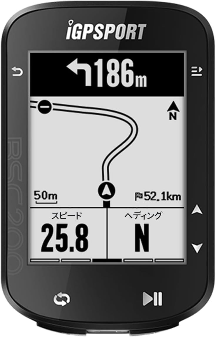 iGPSPORT BSC200 サイクルコンピュータ サイコン 自転車 ナビゲーション 2.5インチ ディスプレイ 130種類データ表示 IPX7 防水 Type-C 高速充電Bluetooth5.0u0026ANT+対応
