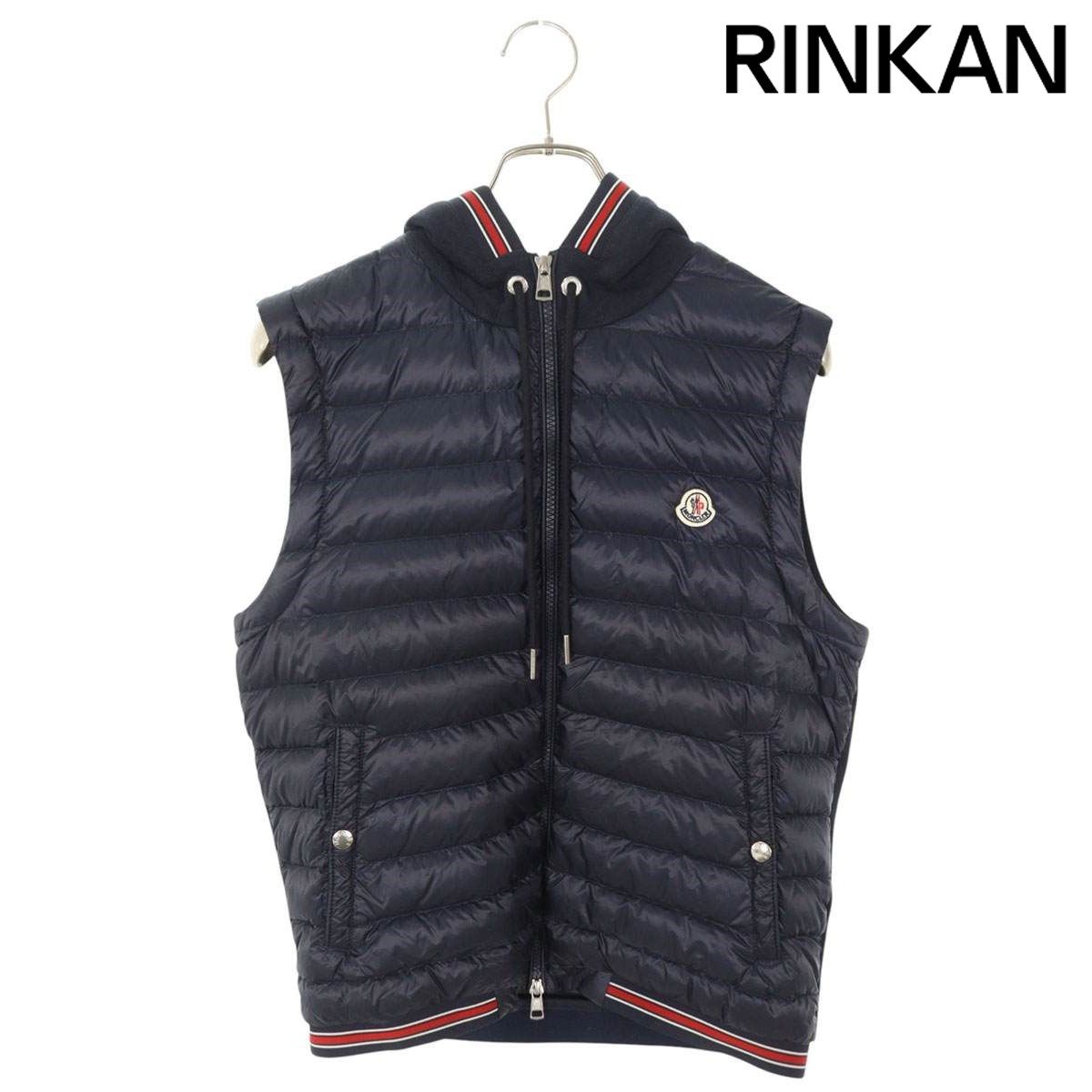 モンクレール　スウェット　ダウンベスト　MONCLER　MAGLIA　GILET モンクレール MAGLIA GILET コットン切替フーデッドナイロン