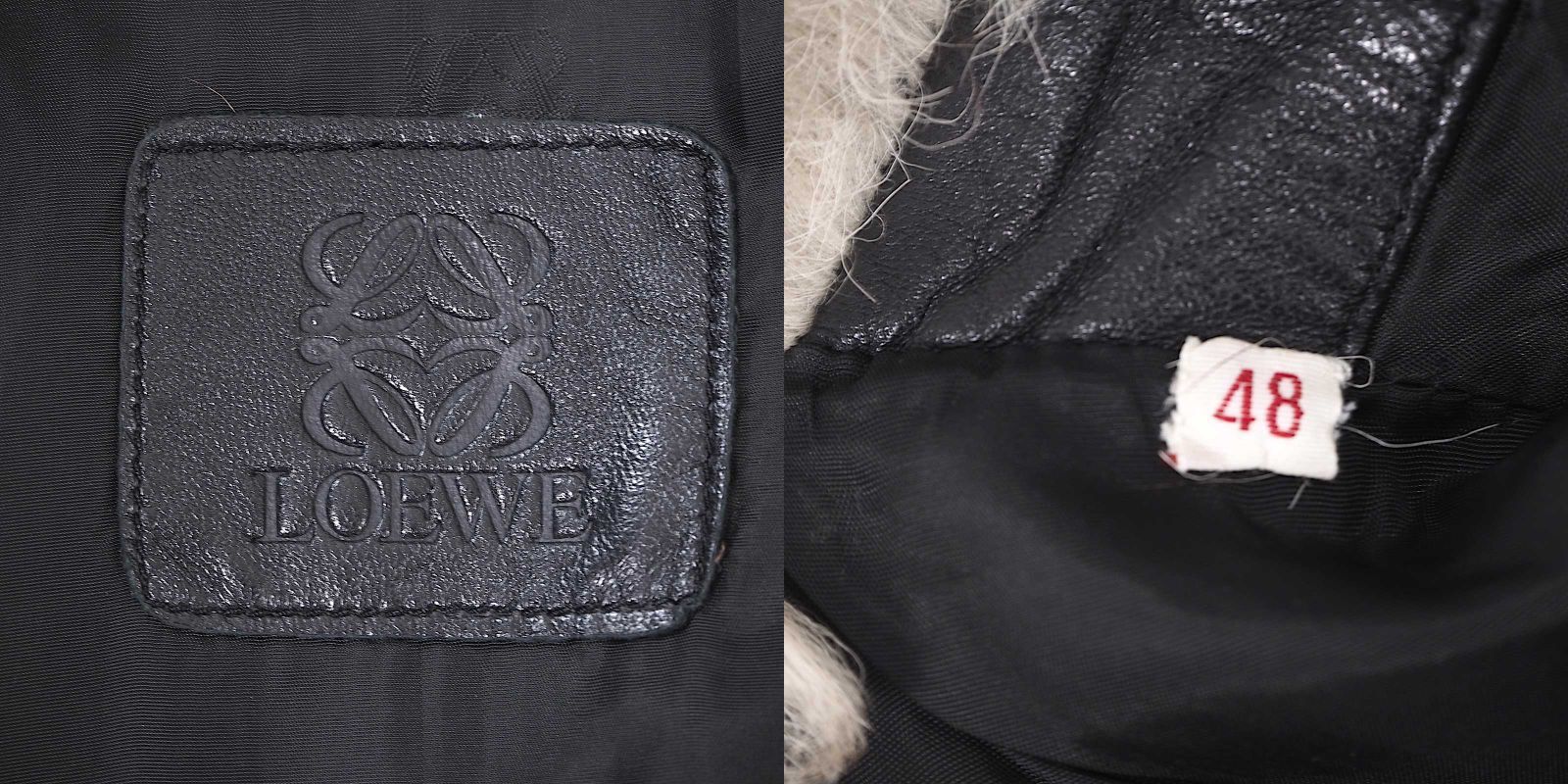 ロエベ　レザーブルゾン　48 LOEWE - 48/L相当 極美品 LOEWE ロエベ レザーバイカー